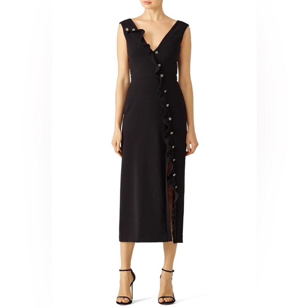 SALONI Marley Ruffle Button Embellished Midi Dress - Picture 6 of 11